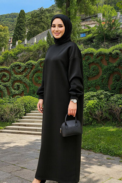 Neva Style Χιτζάμπ Μαύρο Φόρεμα - 23641S