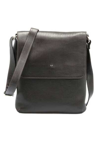 Tergan Kahve Hakiki Deri Unisex Çapraz Askılı Çanta - S1AC00002942-A87