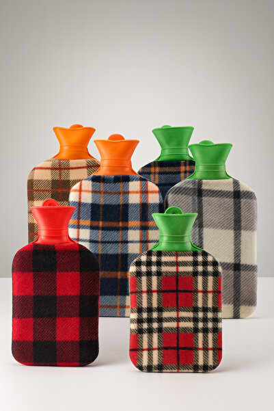 nistabolje Büyük Boy Sıcak Su Torbası Kauçuk Termofor Polar Kılıflı 2 Litrelik Sıcak Soğuk Kompres Su Torbası