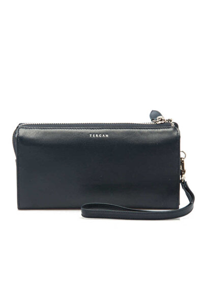 Tergan Navy Blue Genuine Leather Men's Handbag - S1Pc00021287-M80