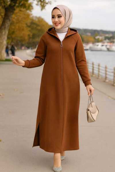 Neva Style Капюшонний халат Taba Tesettür Kap 72231TB