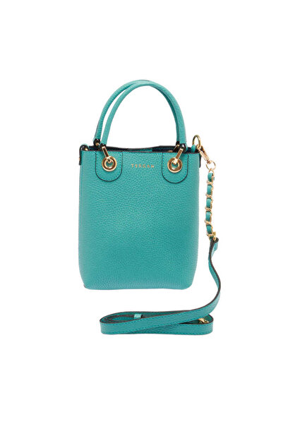 Tergan Mavi Hakiki Deri Kadın Çapraz Askılı Çanta - S23K1BC80095-N29