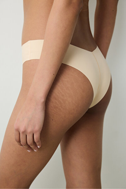 Penti Chiloți brazilian portocaliu deschis în formă de V tăiați cu laser