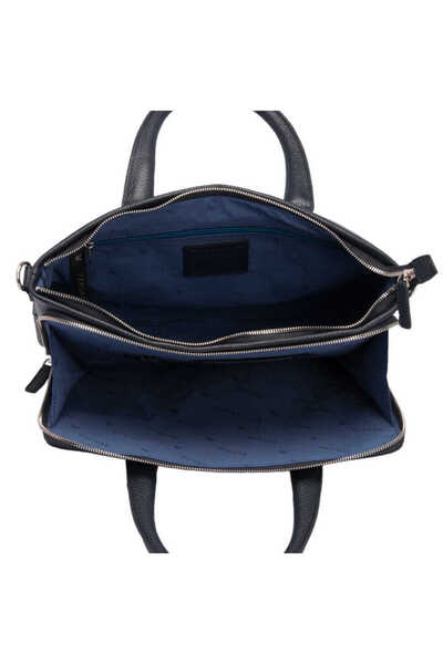 Tergan Navy Blue Genuine Leather Men's Briefcase - S1Ev00021404-A38