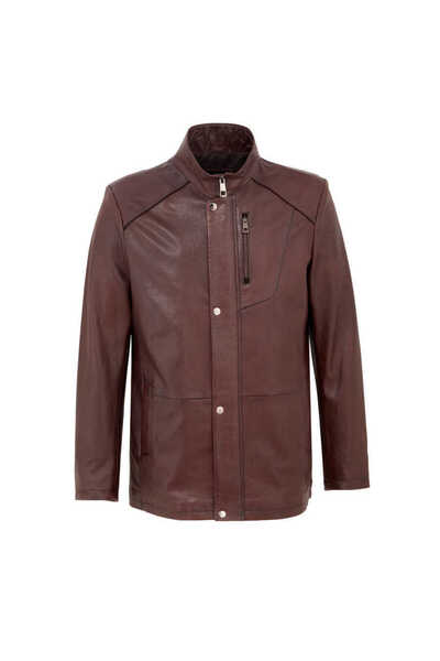 Tergan Kahverengi Hakiki Deri Erkek Deri Mont - E22KDM310399-R4W