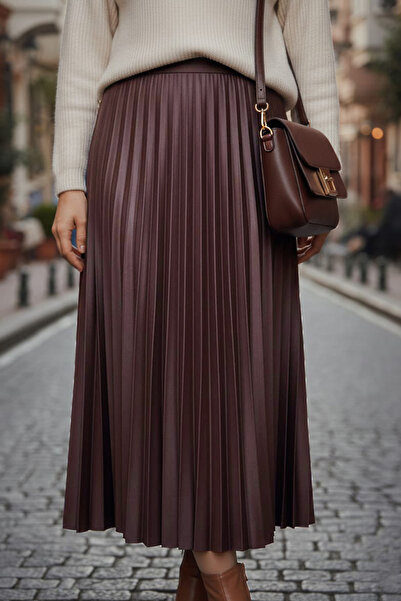 Neva Style Πλισέ Φούστα Τζιν Σκούρο Ροζ 35151KGK