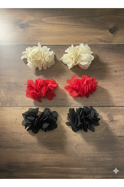 Jeevee Kız Çocuk 3 Takım 6 Adet Klips Frida- Çiçek Toka