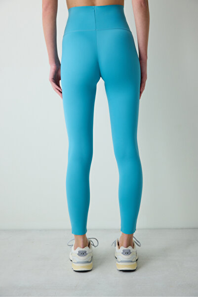 Penti Colanți verzi cu talie înălțată până la gleznă