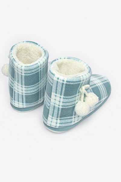 Penti Checked Light Green Home Boots