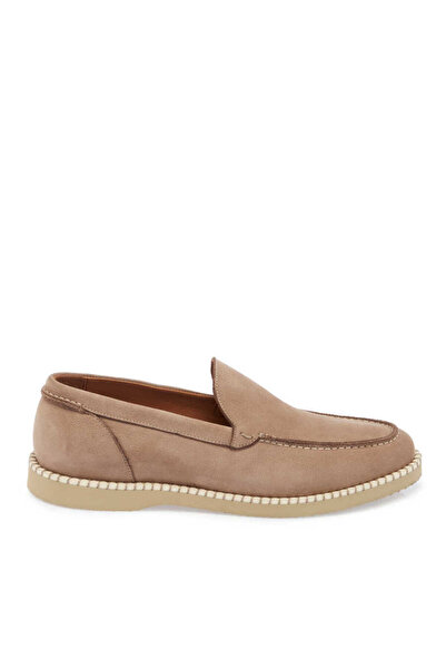 Tergan Vizon Hakiki Nubuk Deri Erkek Loafer - E24I1AY56641-A65