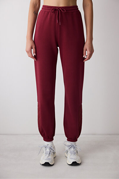 Penti Bordo Yüksek Bel Kapitone Detay Perla Eşofman Altı - Saude Koleksiyonu