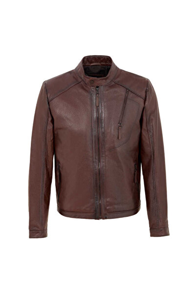 Tergan Kahverengi Hakiki Deri Erkek Deri Mont - E22KDM310381-R4W