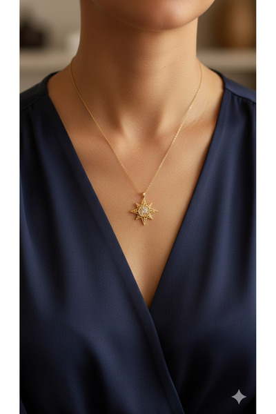 Jewerly قلادة نجمة متلألئة للنساء