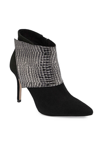 Tergan Siyah Hakiki Süet Deri Kadın Klasik Bot - K23K1BT67061-N3P