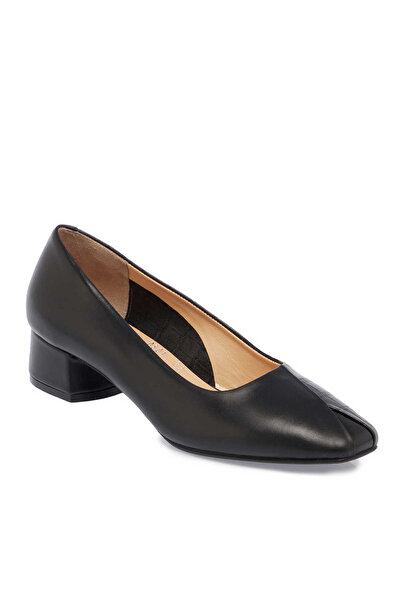 Tergan Siyah Hakiki Deri Kadın Topuklu Ayakkabı - K24S1AY67707-N97