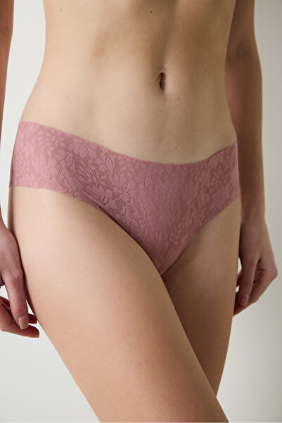 Penti Invisible Laser Cut Lacy Dusty Rose Hipster Panties