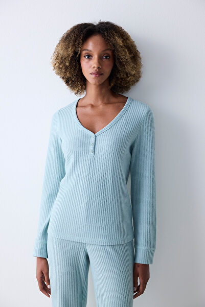 Penti Měkké světle zelené kalhoty pyžamový set