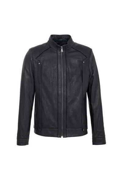 Tergan Siyah Hakiki Deri Erkek Deri Mont - E23KDM310453-Q4O