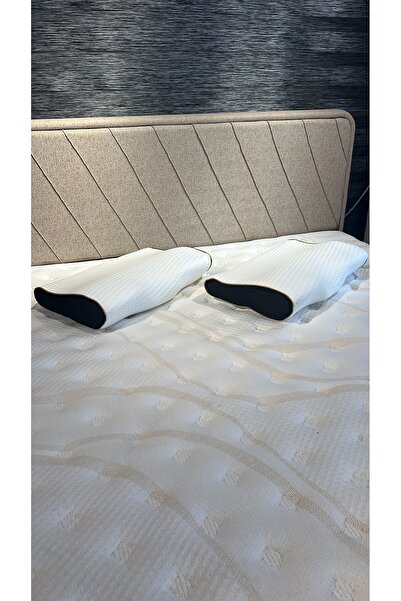 PUFYMAX 2Pcs Visco Orthopedic Pillow, Spine-Friendly Neck Support Pillow, Neck Straightening Replacement Cover Gift