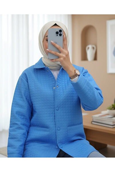 Modamorfo Куртка з капюшоном і кишенями на кнопках - синя