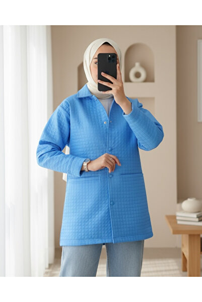 Modamorfo Куртка з капюшоном і кишенями на кнопках - синя