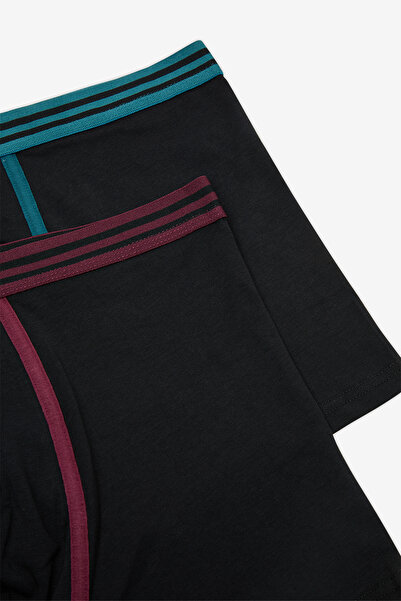 Penti Men's Cotton 2-Piece Black Multicolor Boxer Briefs