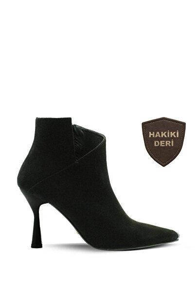 Vario حذاء نسائي من الجلد الطبيعي بكعب رفيع من جلد الغزال 1827