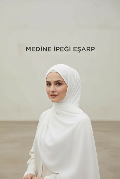 Onur Нов продукт Копринен шал Medina, голям размер 110x110 см, вносен плат, п...