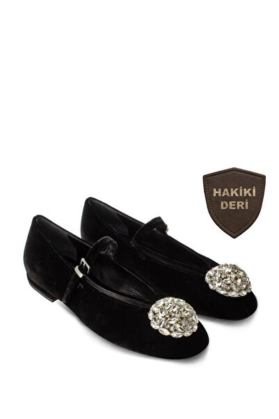 Vario Velvet Crystal Stone Ballerina 244 Velluto Nero (Velvet Black)
