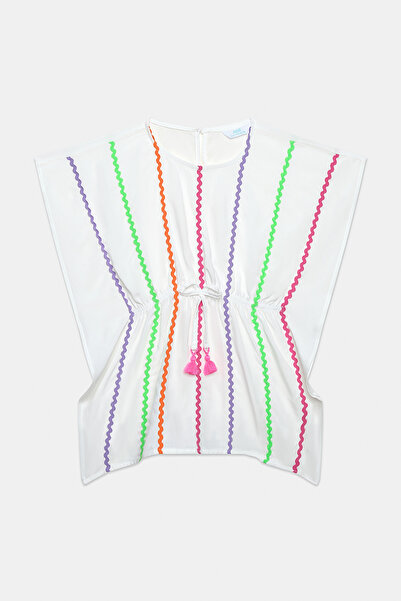 Penti Girl's Trim White Kaftan