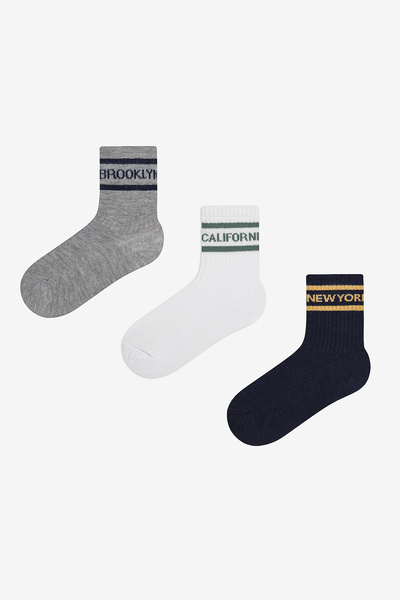 Penti Boy - Cities 3 részes színes teniszaljzat készlet