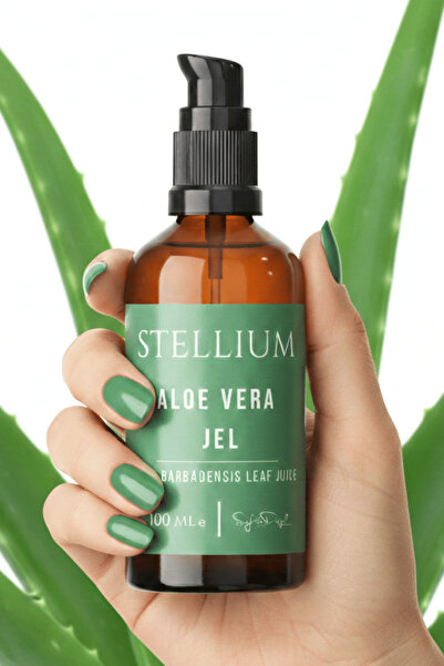 STELLIUM %100 Saf ve Doğal Aloe Vera Jeli – Nemlendirici & Onarıcı Jel | Cilt, Güneş Yanığı Ve Bakım