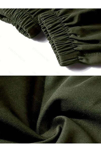 SERAZAT Cargo Pocket Pieces of Trousers, Cotton, Stretch Fabric Elasticated Legs