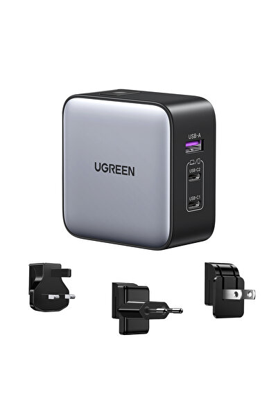 Ugreen Nexode 65W Gan - 2*Type-C 1*Usb-A 3 Ports Travel Charger