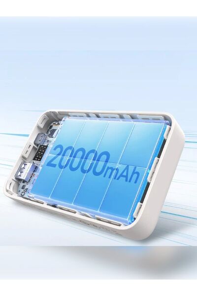 Ugreen PowerBank USB-C and USB Port with Built-in-Cable 22.5W 20000mAh - Beige