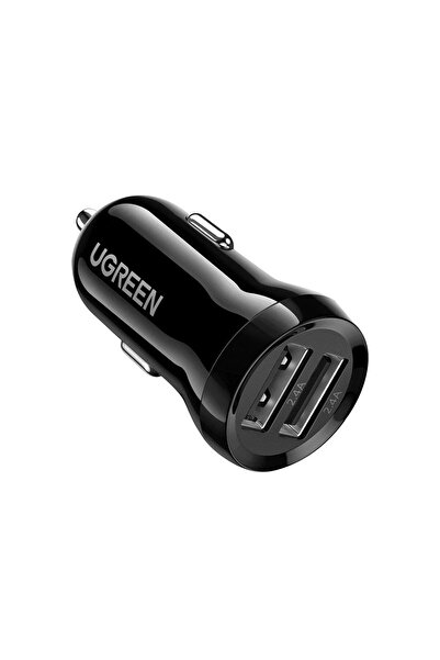 Ugreen 24W Araç Çakmaklık Şarj Cihazı 2xUSB-A, Siyah, 50875