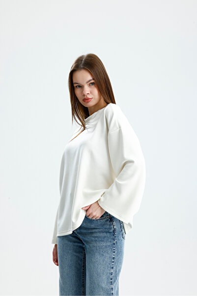 VOICTEC Women's Oversize Modal Fabric Standard Size Spanish Sleeve Bodysuit