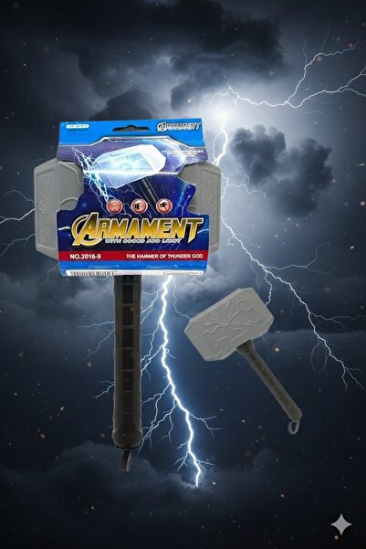 Shem AVENGERS Thor Çekiç Sesli Işıklı 25 cm Tutmalı Hareket Sessörlü Oyuncak