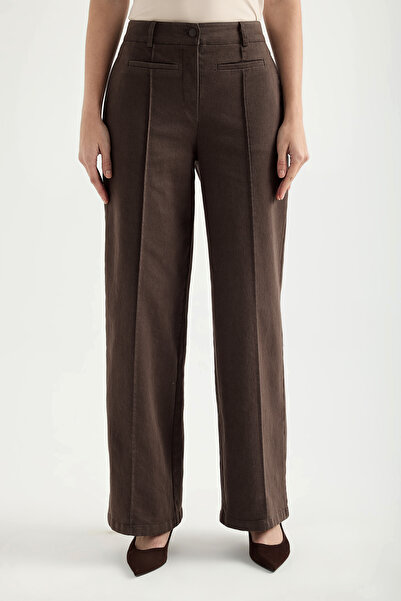 Masha Kate Top-Stitched Canvas Pants
