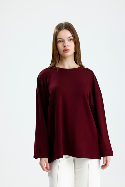 VOICTEC Γυναικείο oversized Modal Fabric Standard Size Ισπανικό μπλουζάκι με μανίκια