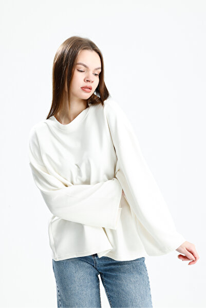 VOICTEC Women's Oversize Modal Fabric Standard Size Spanish Sleeve Bodysuit