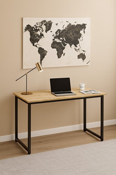 mebars Narin Çalışma Masası Ofis Masası Bilgisayar Masası 120x60cm- Meşe