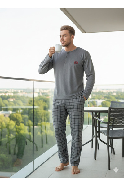 Sude HOMEWEAR Men's Plus Size Pajama Set