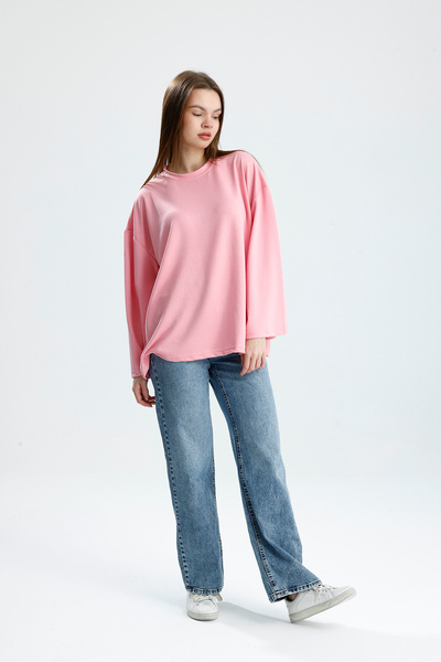 VOICTEC Γυναικείο oversized Modal Fabric Standard Size Ισπανικό μπλουζάκι με μανίκια