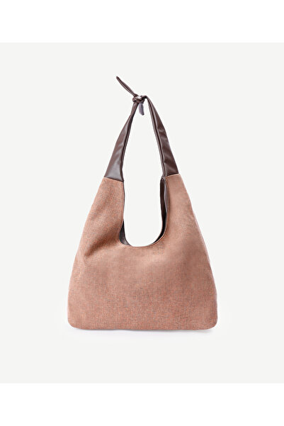 Yargıcı حقيبة قماش مزينة بالجلد