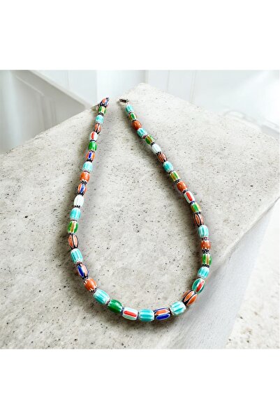 sığacık incik boncuksu Hint boncuklu cam kolye