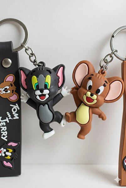 SUNSTEP Set de accesorii pentru breloc și geantă din silicon Tom și Jerry