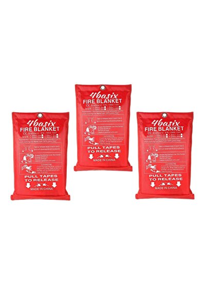 4basix بطانية حريق من الألياف الزجاجية 1.2 × 1.2 متر (عبوة من 3 قطع)