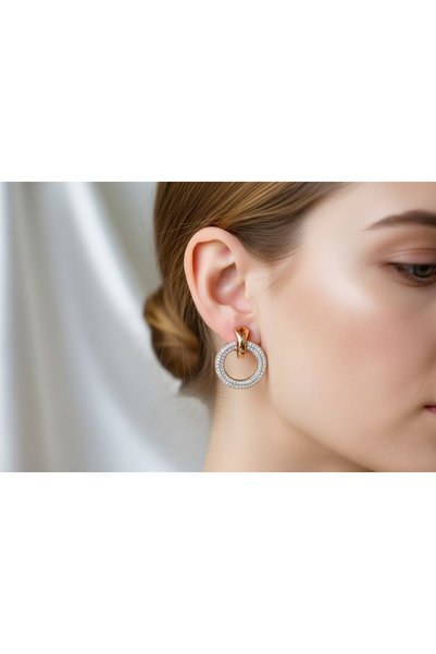 ZENA ACCESSORİES Amelia Rose Çelik Küpe