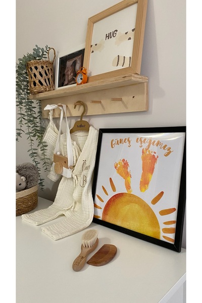 shop Bebek Ayak izi tablosu, Kişiye özel tablo, Baby shower hediyesi (30*30) ...